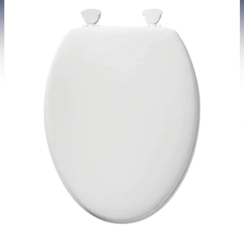 Mayfair 144ECA-000 White Elongated Traditional Wood Toilet Seat.